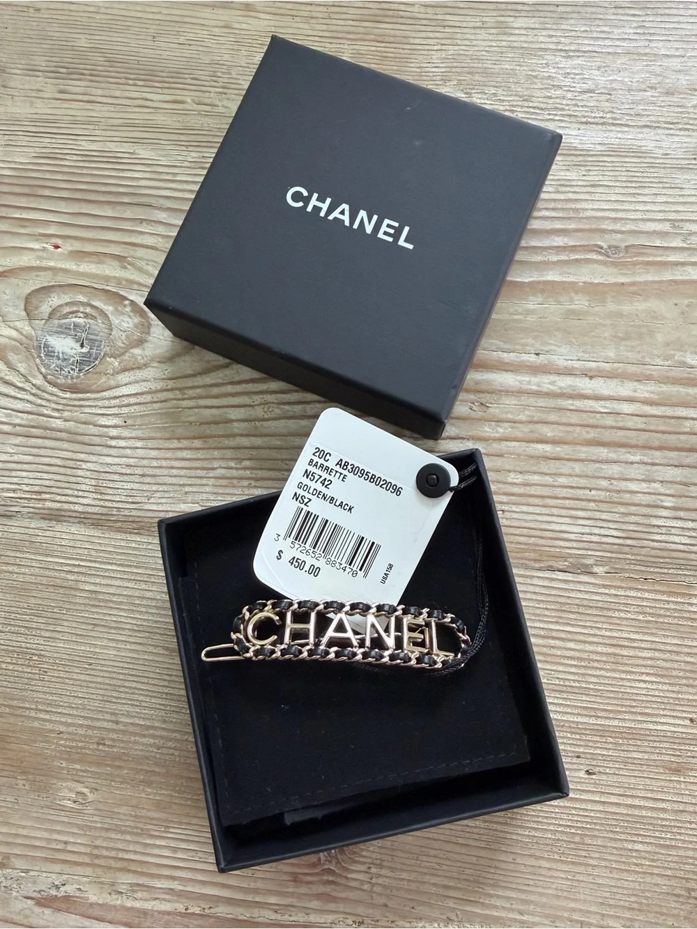 CHANEL Chain Logo Hair Clip/Barrette - Picture 4 of 5